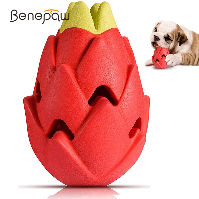 Indestructible Dog Chew Toy - Benepaw Unzerstörbar Pitaya Hund Kauen Spielzeug