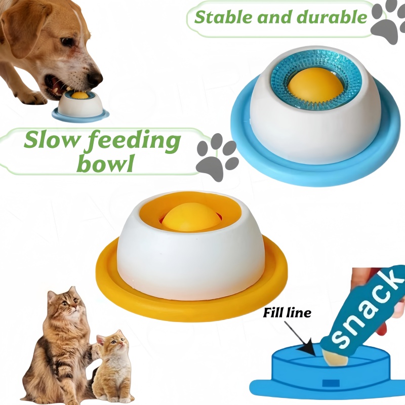 Dog Puzzle Feeder Toy - Haustier Slow-Food-Schüssel Hunde- und Katzen-Leckspielzeug Rutschfeste