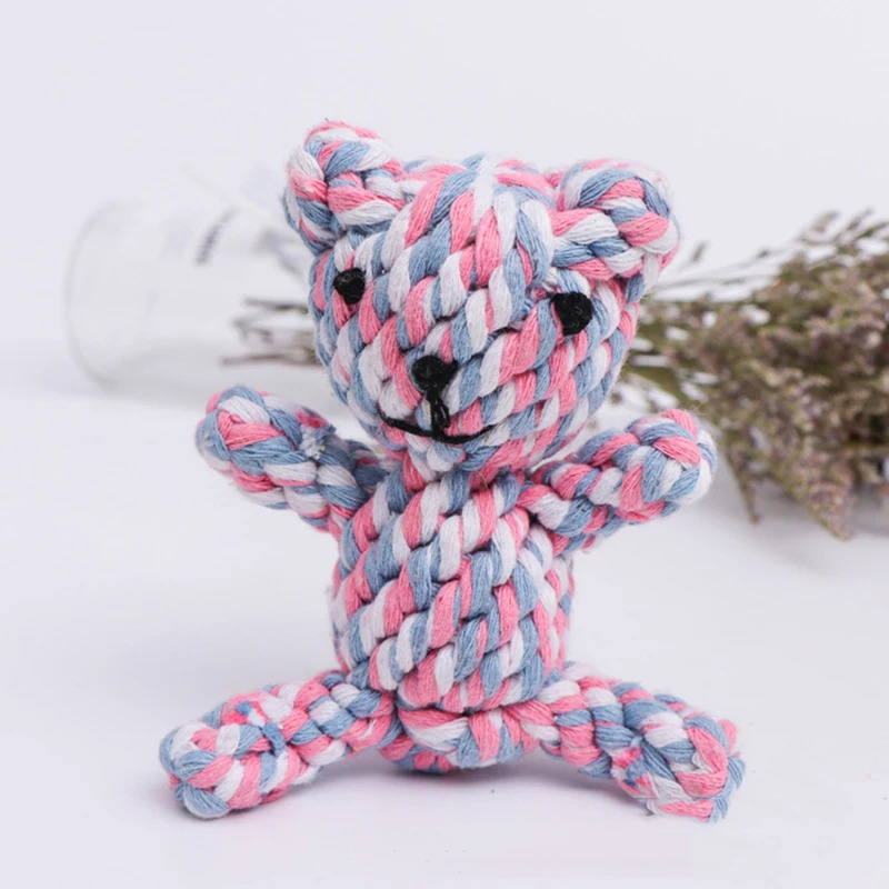 Dog Rope Toy Aggressive Chewers - Langlebiges Geflochtenes Baumwollseil Hundespielzeug für Mittelgroße
