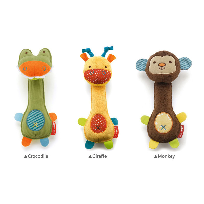 Interactive Squeaky Plush Dog Toy - Cartoon-Tier-Hundespielzeug aus Plüsch, Quietschendes Kauspielzeug, Buntes