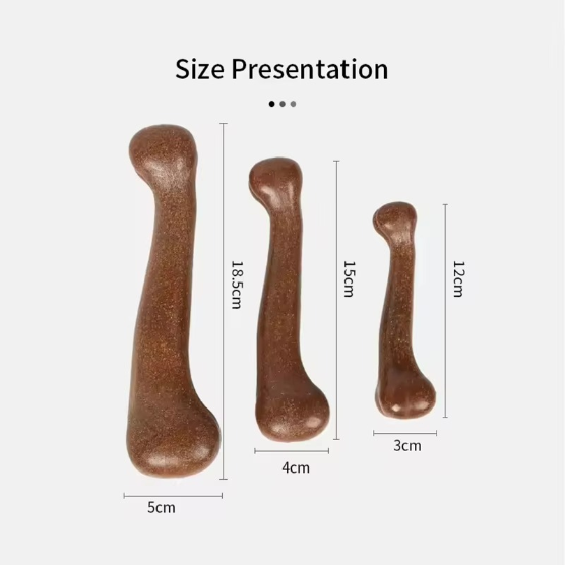 Indestructible Dog Chew Toy - Nahezu unzerstörbare Hundeknochen-Kauspielzeuge, natürliche, ungiftige Anti-Biss-Welpenspielzeuge