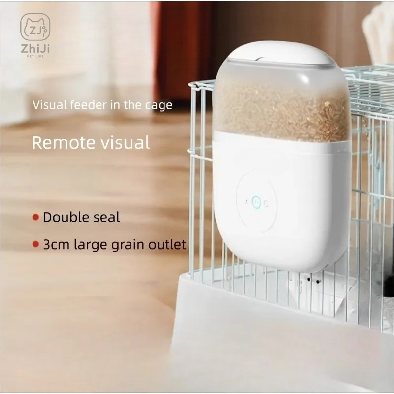 Pet Feeders - Käfigmontierter Intelligenter Zeitgesteuerter Kaninchenfütterer 200W Ultra-Klare