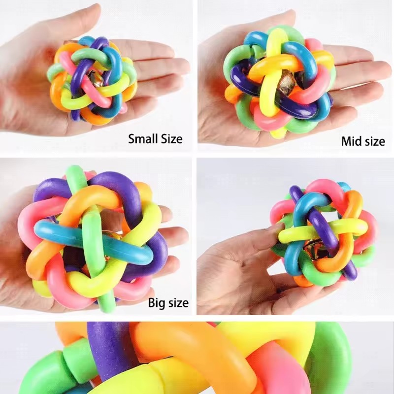 Bunter Glockenball als Beliebt – Interactive Squeaky Plush Dog Toy Bewertung und Preis