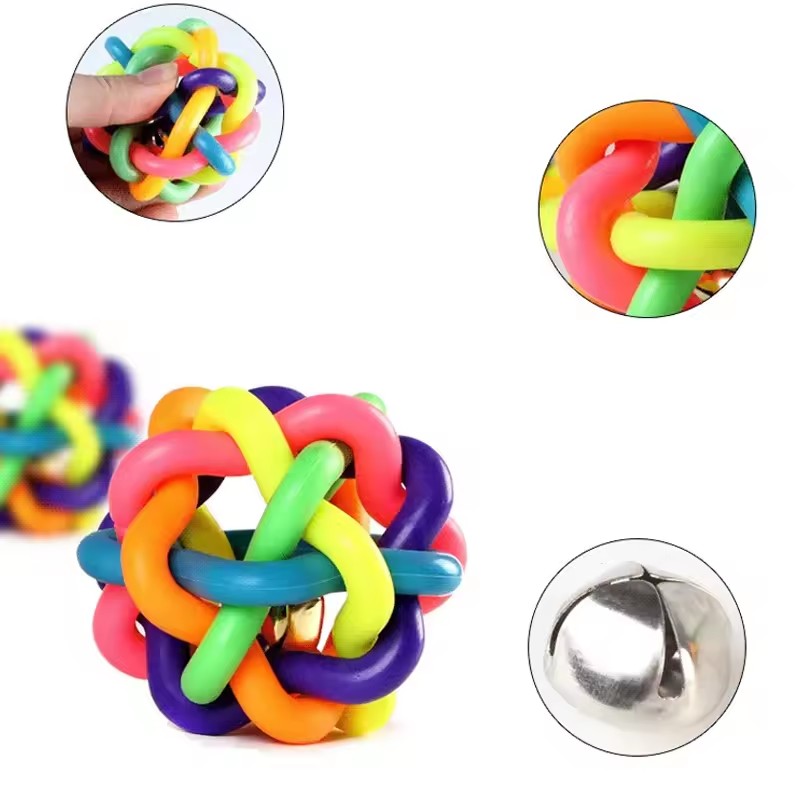 Bunter Glockenball als Beliebt – Interactive Squeaky Plush Dog Toy Bewertung und Preis