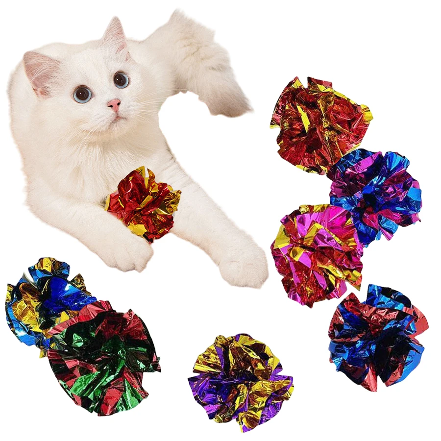5/10 Stück Crinkle Ball Katzen – Laser Pointer Cat Toy Automatic Bewertung und Preis